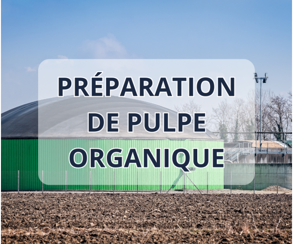  Préparation de pulpe organique